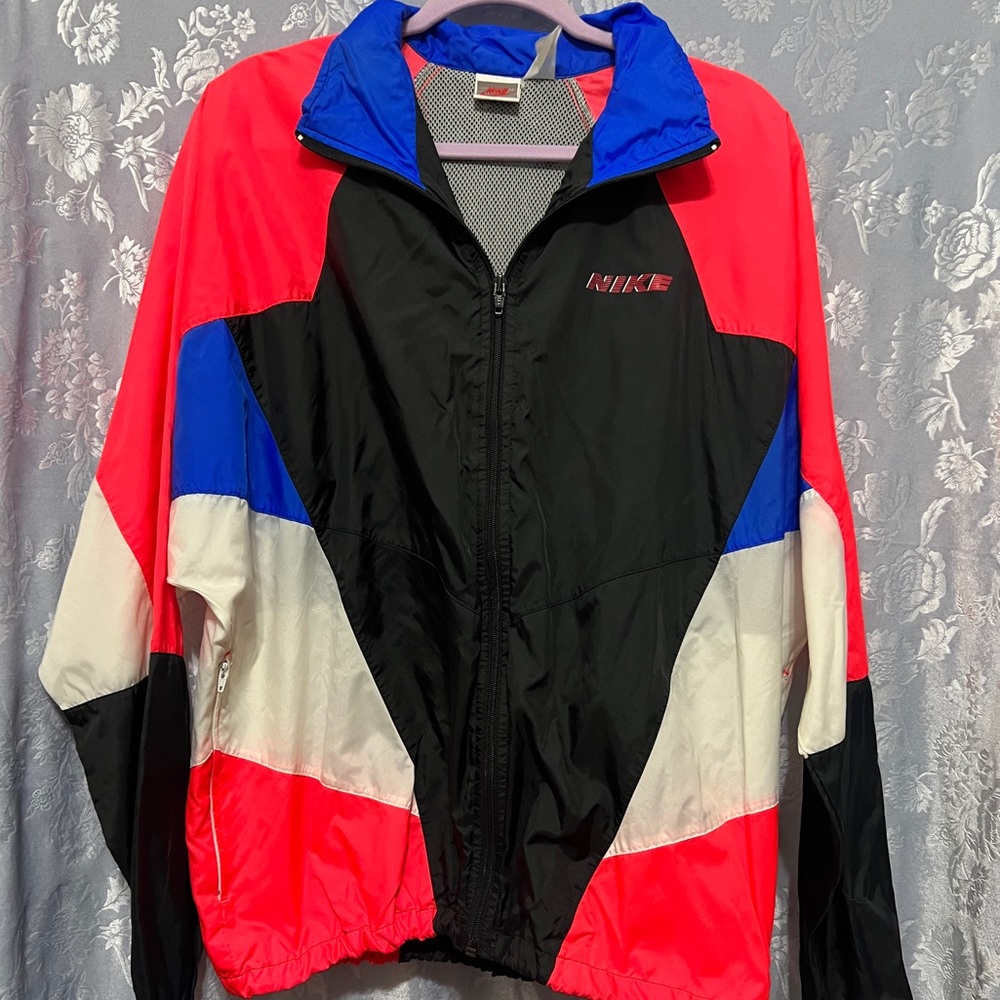Nike Vintage Windbreaker - Tricolored : Red, Blue, Black